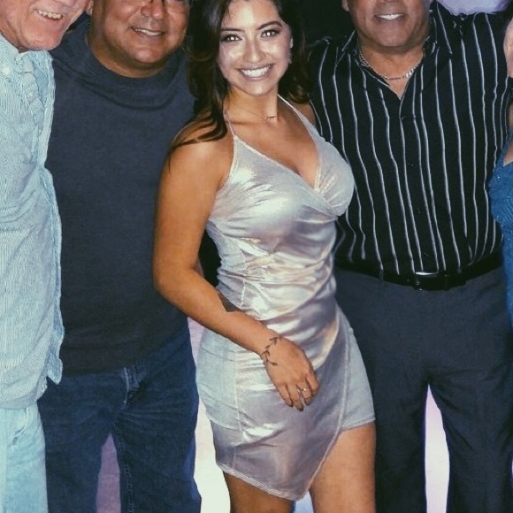 Cream / Light Gold Metallic Dress 👗 - Picture 7 of 7